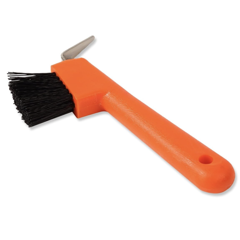 Ezi-Groom Hoof Pick / Brush One Size Orange